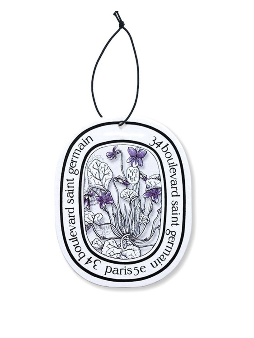 diptyque lilac car hanging tag